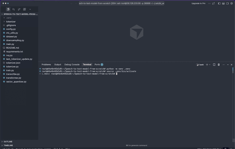 Creating a virtual environment and installing packages