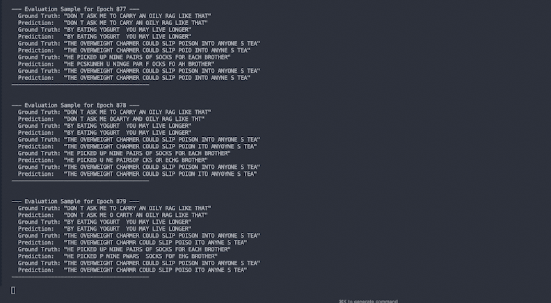 Successful results after training on reduced dataset